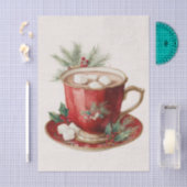 Kerst Hot Chocolate in Vintage Stijl Tissuepapier (Craft)