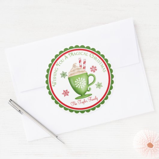Kerst Hot Chocolate Vakantie Stickers (Envelop)