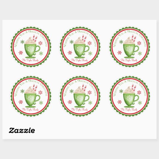 Kerst Hot Chocolate Vakantie Stickers (Vel)