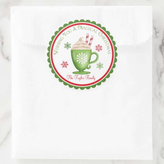 Kerst Hot Chocolate Vakantie Stickers (Tas)