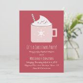 Kerst Hot Cocoa Feest Kaart (Staand voorkant)