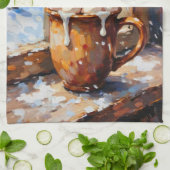 Kerst Hot Cocoa met Geroosterde Marshmallows  Theedoek (Gevouwen)