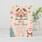 Kerst Housewarming Party Winter Uitnodiging (Staand voorkant)