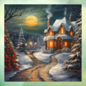 Kerst Huis Window Cling Raamsticker (Vel 3)