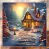 Kerst Huis Window Cling Raamsticker (Vel 2)