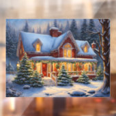 Kerst Huis Window Cling Raamsticker (Vel 2)