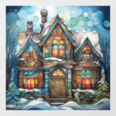 Kerst Huis Window Cling Raamsticker (Vel)