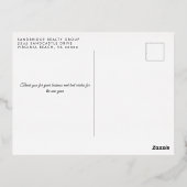 Kerst Huis Zakelijk Folie Vakantie Kerstmis Folie Feestdagen Briefkaart (Achterkant)