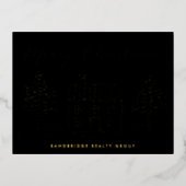 Kerst Huis Zakelijk Folie Vakantie Kerstmis Folie Feestdagen Briefkaart (Voorkant)