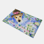 Kerst Huisdier Hond Deurmat (Schuin)