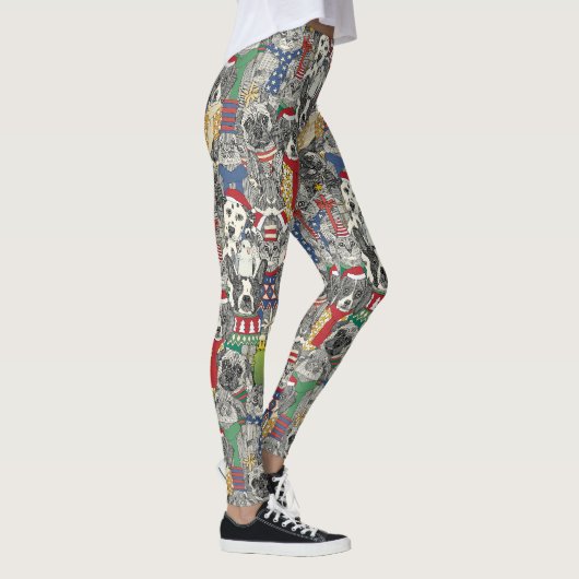 Kerst Huisdieren Leggings (Rechts)
