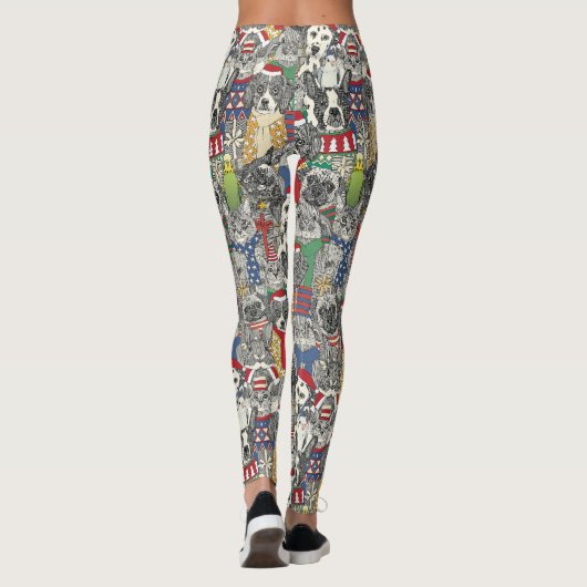 Kerst Huisdieren Leggings (Achterkant)