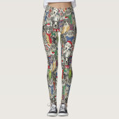 Kerst Huisdieren Leggings (Voorkant)