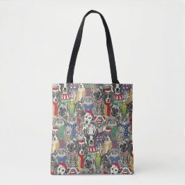 Kerst Huisdieren Tote Bag