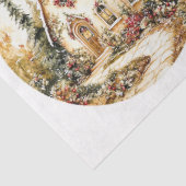 Kerst huisje rondes tissuepapier (Detail)