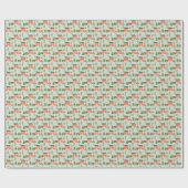 Kerst huizen in Mint Green Cadeaupapier (Vlak)