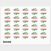 Kerst Hulst Adreslabels Ronde Sticker (Vel)