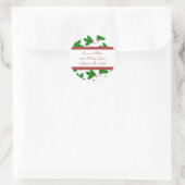 Kerst Hulst Adreslabels Ronde Sticker (Tas)