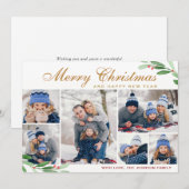 Kerst Hulst Bes 6 FOTO Collage Groet Feestdagenkaart (Voorkant / Achterkant)