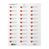 Kerst Hulst Bes Elegant Retouradres Etiket (Full Sheet)