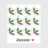 Kerst Hulst Bes Kerstversiering X-mas Sticker (Vel)