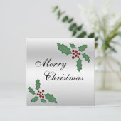Kerst Hulst & Bessen Dubbelzijdig Kaart (Staand voorkant)