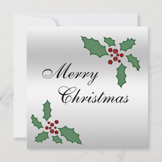 Kerst Hulst & Bessen Dubbelzijdig Kaart (Voorkant)