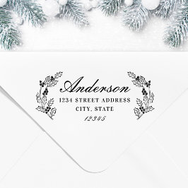 Kerst Hulst Bessen Familie Naam Retouradres Zelfinktende Stempel