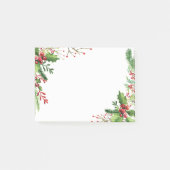 Kerst Hulst Bessen Feestdag Post-it® Notes (Voorkant)