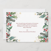 Kerst Hulst Bessen Ingelijste Volledige Foto Kerst Kaart (Achterkant)