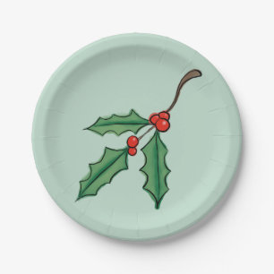 Kerst Hulst Bessen Papieren Borden Bordje