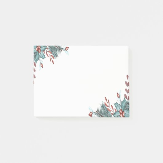 Kerst Hulst Bessen Takken Vakantie Post-it® Notes (Voorkant)