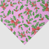 Kerst hulst bladeren en bessen rood en groen tissuepapier (Detail)