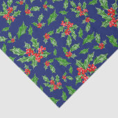 Kerst hulst bladeren en bessen rood en groen tissuepapier (Detail)