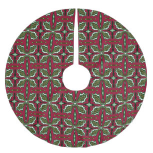 Kerst Hulst Bladeren Rood en Groen Kerstboom Rok