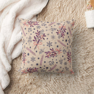 Kerst hulst boeket - Crème Beige Kussen