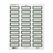 Kerst Hulst Botanische Groene Retouradres  Etiket (Full Sheet)