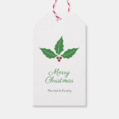 Kerst Hulst Cadeaubijsluiter Cadeaulabel (Voorkant)