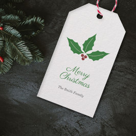 Kerst Hulst Cadeaubijsluiter Cadeaulabel
