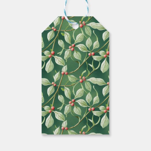 Kerst Hulst Cadeaulabel (Achterkant)