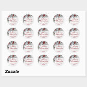 Kerst Hulst Dennentak Rustieke Feestdagen Ronde Sticker (Vel)