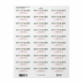 Kerst Hulst en Bessen Retouradres Etiket (Full Sheet)