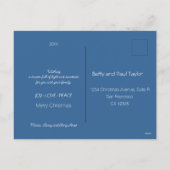 Kerst hulst en bloemblaadjes tegels lijst feestdagenkaart (Achterkant)