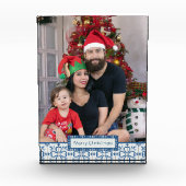 Kerst hulst en bloemblaadjes tegels lijst fotoblokken (Voorkant)