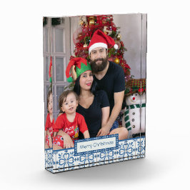 Kerst hulst en bloemblaadjes tegels lijst fotoblokken