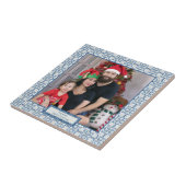 Kerst hulst en bloemblaadjes tegels lijst tegeltje (Zijkant)