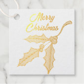 Kerst hulst folie favorietlabels bedankjes labels (Voorkant)