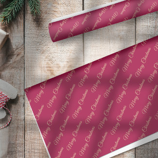 Kerst Hulst Goud op Rode Merry Christmas Tissuepapier