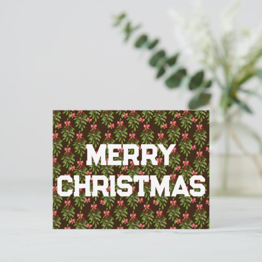 Kerst Hulst - Kerstkaart Feestdagenkaart (Staand voorkant)