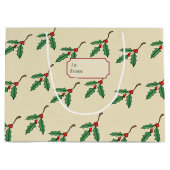 Kerst-Hulst Naambordje Cadeautas (Voorkant)